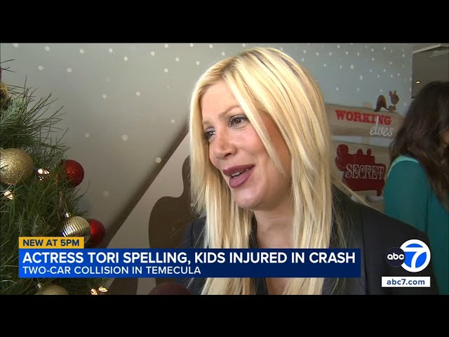 Actress Tori Spelling, several children involved in California car crash