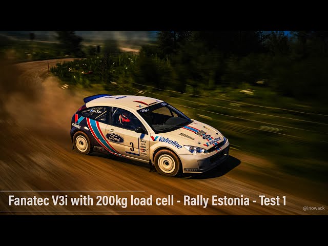 LIVE: WRC | Fanatec V3i with 200kg load cell - Rally Estonia - Test 1 | Onboard