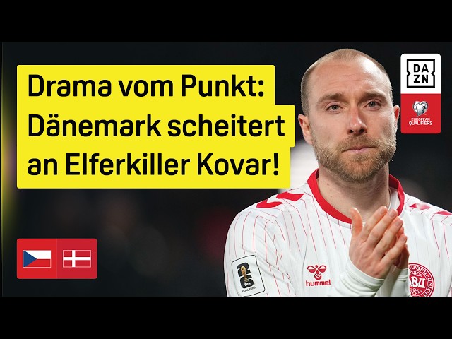 Hojlund & Co. show nerves: Czech Republic - Denmark | Final | European Qualifiers | DAZN Highlights