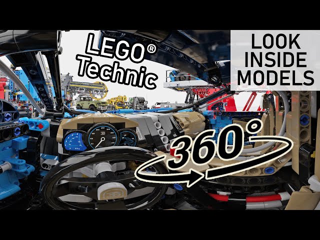 Look Inside LEGO 360 Video | LEGO Blender Panorama | Sets 42009 42082 42100 42110 and more