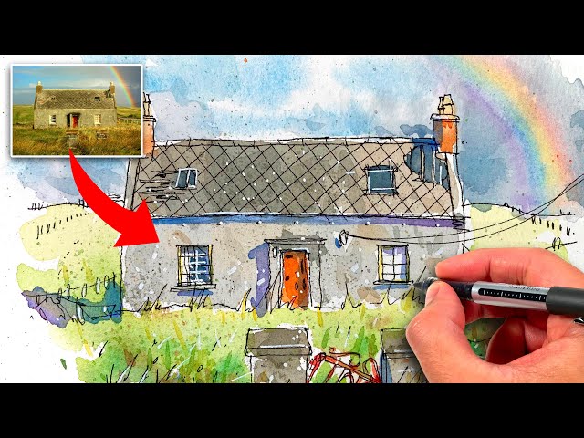 Urban Sketching For Beginners | Simple Step-By-Step Tutorial