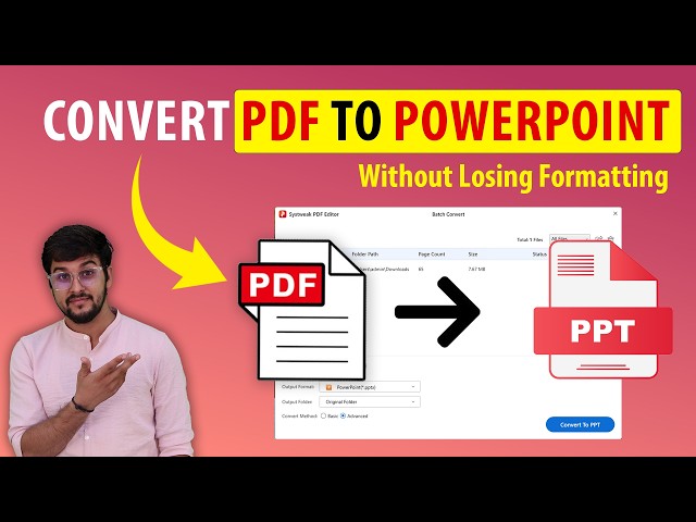 Convert PDF to PowerPoint Without Losing Formatting | Offline PDF to PPT Converter #pdftoppt