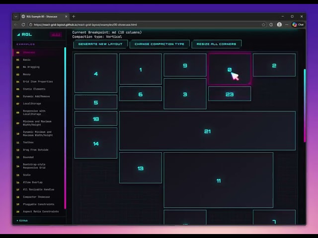 This React grid layout system is so marvellous ⚛️