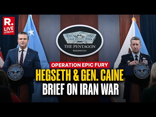 LIVE: Hegseth, Caine Briefing On Ops Epic Fury As Trump's Deadline For Deal Nears | Iran War | Trump