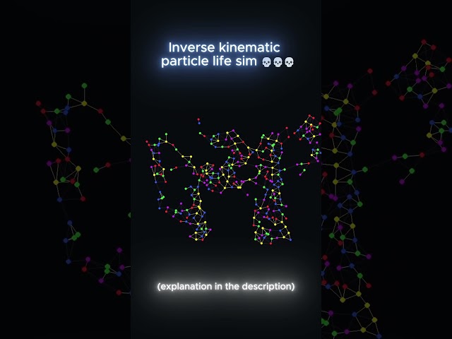 Chemical bond particle life | procedural animation (IK) #programming #testing #coding