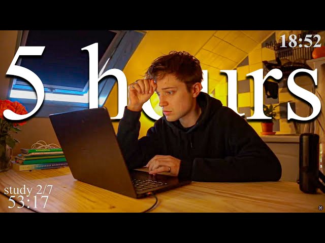 LIVE | 5-HOUR study with me in Paris 📚⛈️ rain sounds & pomodoro timer 60 & 10