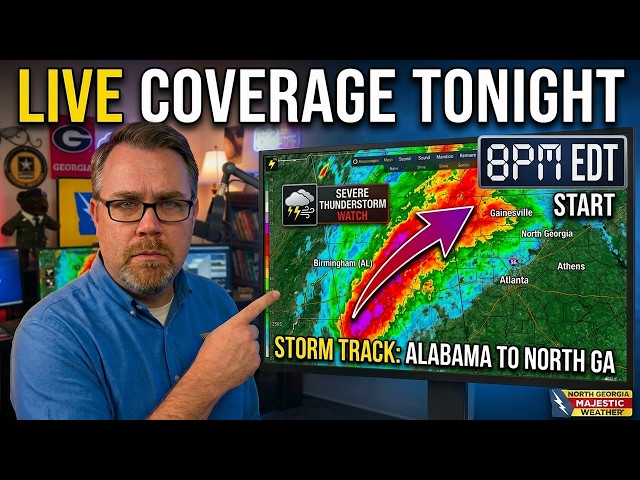 North Georgia Severe Weather Coverage -  2:30am EDT - Mar 16th, 2026  #liveweather #livenews