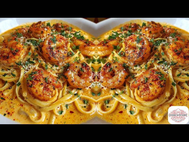 “Creamy Garlic Parmesan Shrimp Linguini Pasta Recipe | 30-Minute Recipe”