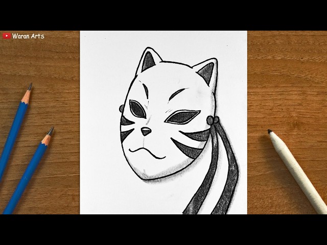 How to Draw Anbu Mask || Naruto Drawing Tutorial for beginners || Easy Anime Drawing