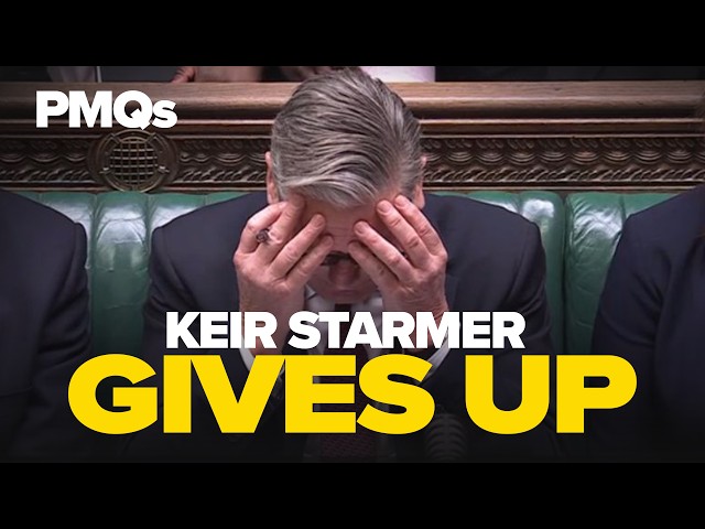 Keir Starmer with his Head in His Hands at PMQs
