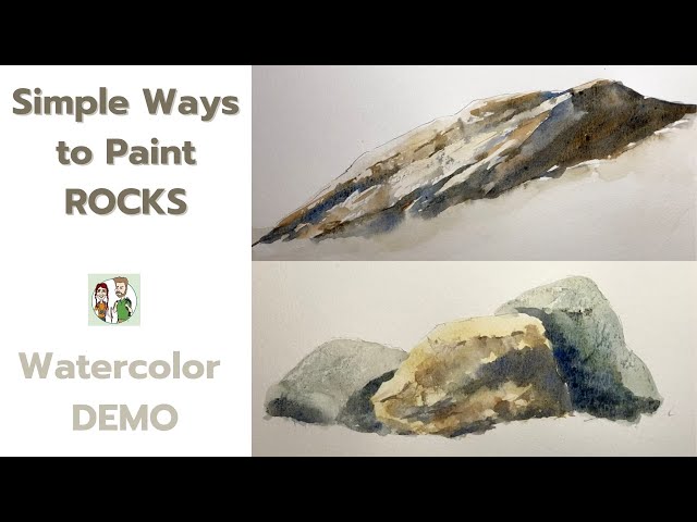 How to Paint Rocks in Watercolor by Always Wandering Art