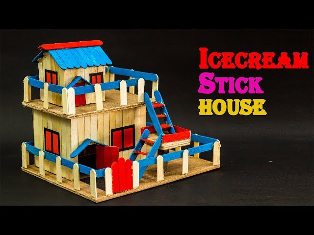 How To Make A Simple Ice Cream Stick House