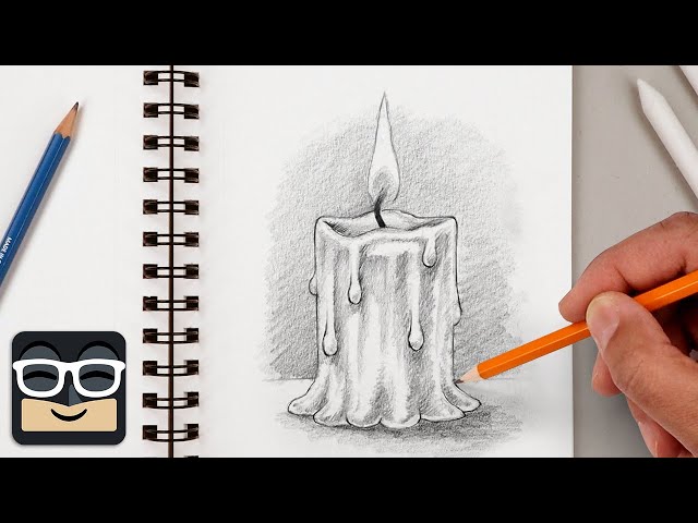 How to Draw a Realistic Candle | Step by Step Sketch Tutorial