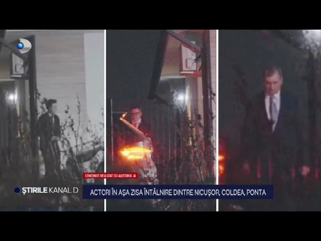 Stirile Kanal D - Actori in asa zisa intalnire dintre Nicusor, Codea, Ponta! | Editie de seara
