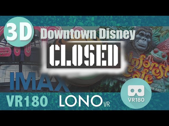 Vr180 Downtown Disney's Closed Rainforest Cafe, Amc Theater, and Espn Zone 3D VR Experience