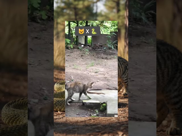 Snake Tries to Escape, But This Cat Has Other Plans!!