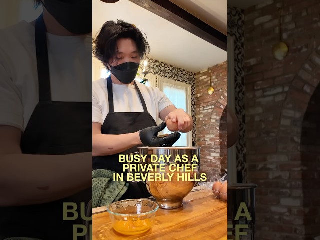 very busy day as a private chef in Beverly Hills