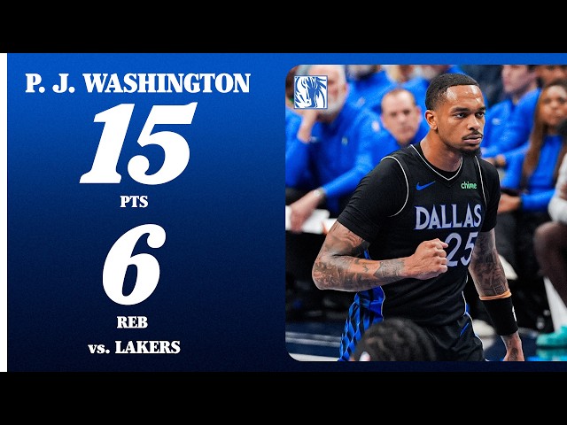 P.J. Washington (15 PTS 6 REB) vs. Los Angeles Lakers | April 5, 2026