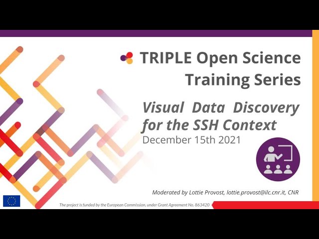 TRIPLE Open Science Training Series: Visual Data Discovery for the SSH Context (15 Dec. 2021)