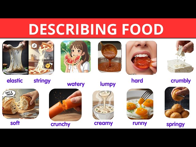 Describe Food Taste and Texture | Essential English Vocabulary for Food Lovers