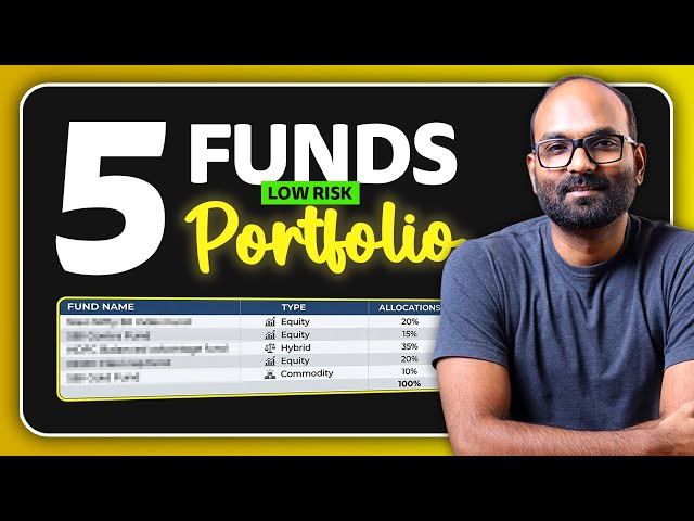 Best Low Risk Mutual Funds Portfolio for Long term investments | 5 Mutual Funds Portfolio