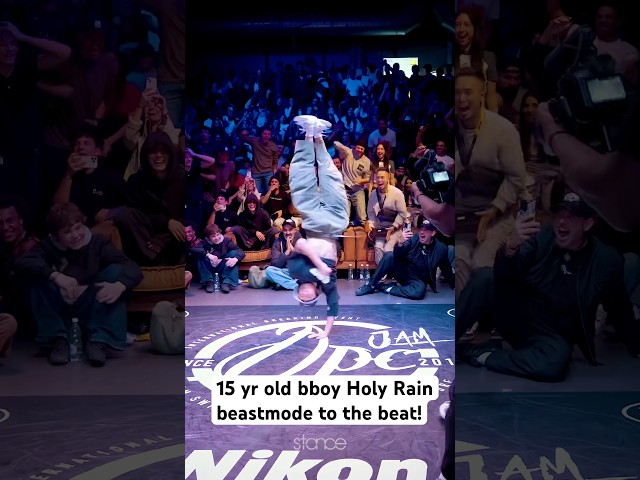15 yr old bboy Holy Rain beastmode to the beat! 🤯 @DPCJAM