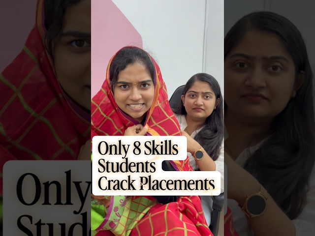 Students🔴Only 8 skills to Crack Placements🔥❤️