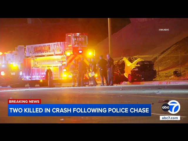 2 killed in Pomona crash following police chase
