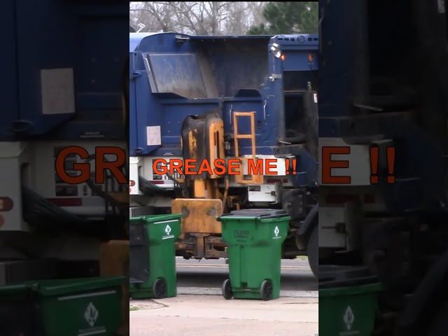Big Blue Garbage Trucks in Action on Route #shorts #garbagetruck #trashtruck
