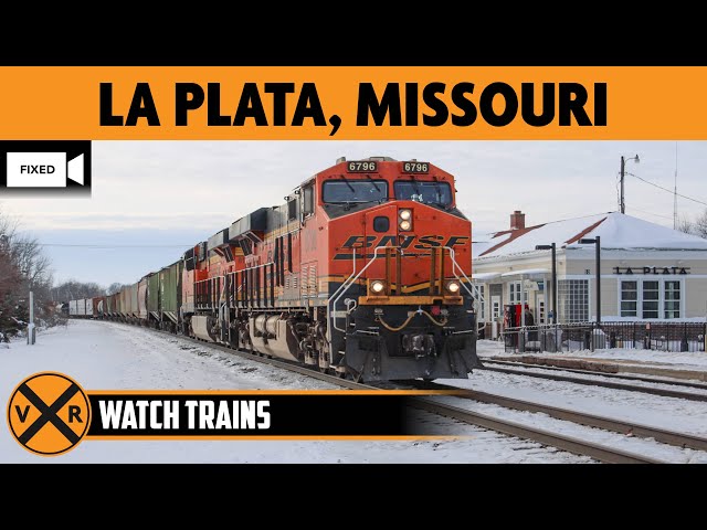 La Plata, Missouri, USA | LIVE Train Camera (Fixed View – East)