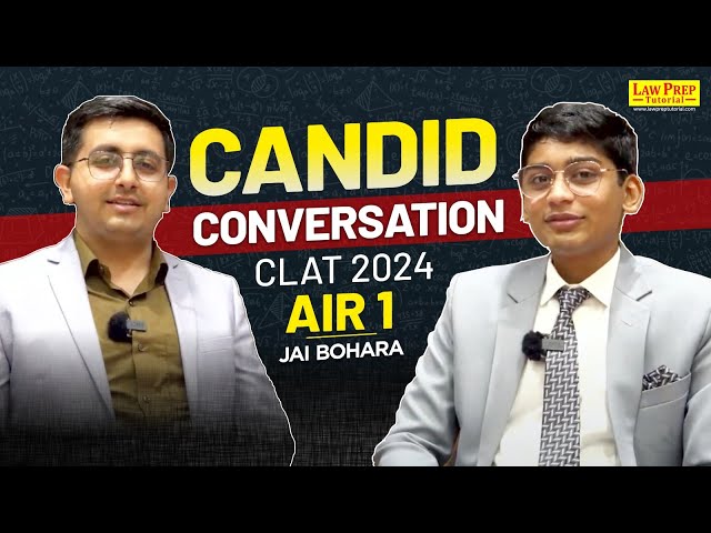 Candid Conversation with CLAT 2024 AIR-1 Jai Bohara | CLAT Topper's Interview