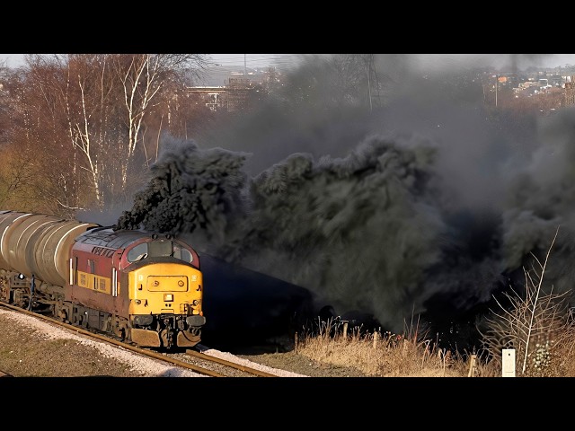 Rare Cold Start of Heavy Diesel Locomotives | Pure Engine Sound