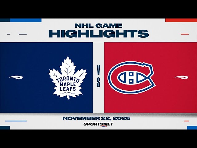 NHL Highlights | Maple Leafs vs. Canadiens - November 22, 2025