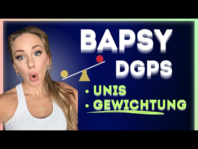 ⚠️🧠 Welche UNIS berücksichtigen den BaPsy DGPs Test? | BaPsy Gewichtung Unis