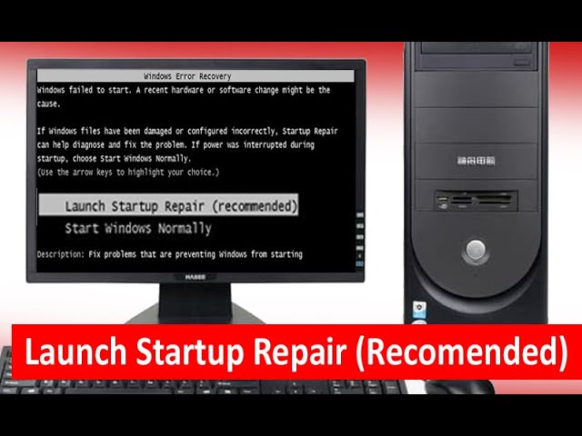 Luncurkan Perbaikan Startup (Direkomendasikan) | Komputer PC Booting Windows 7