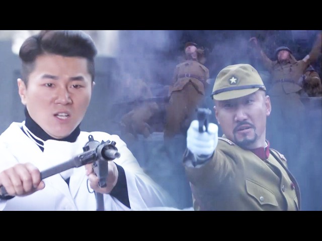 日軍大佐帶隊突襲倉庫，遊擊隊奮力抵抗後駕車沖出，倉庫瞬間爆炸！⚔️ 抗日 Kung Fu #抗日 #電影 #功夫