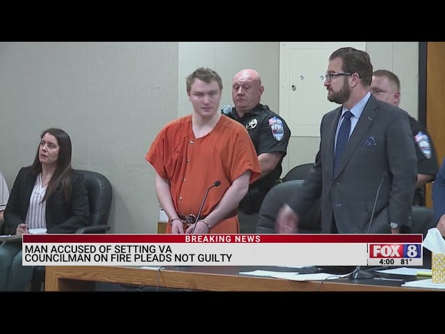 Man accused of setting Virginia councilman on fire pleads not guilty