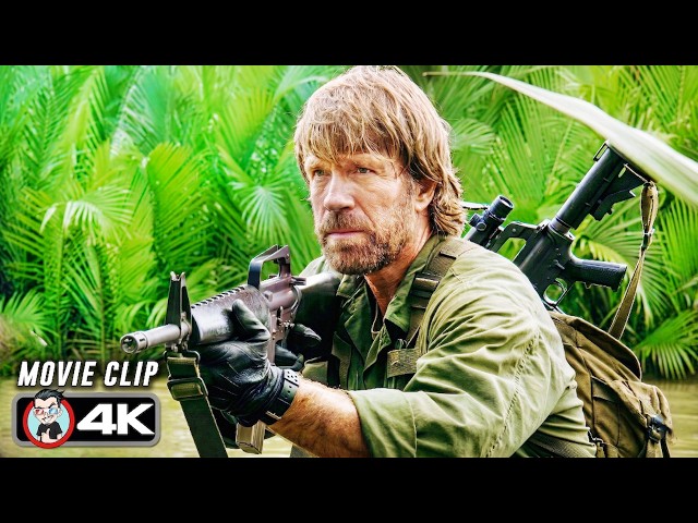 Chuck Norris Destroys Cruel Soldiers Scene | MISSING IN ACTION (1984) Movie CLIP 4K