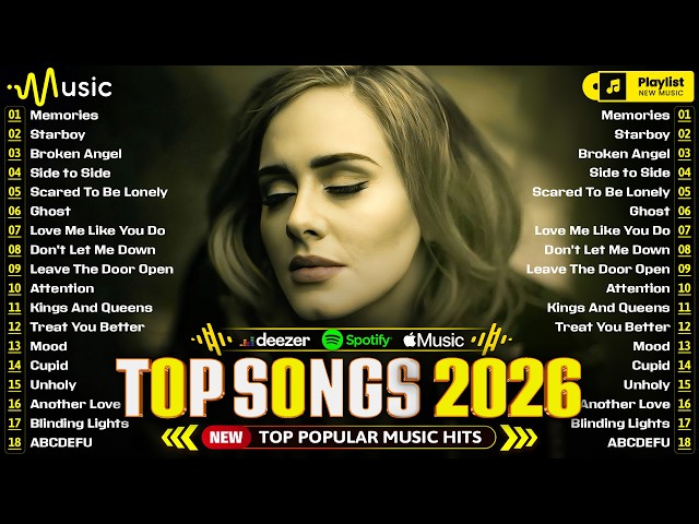 Billboard Top 100 💚 Adele, Ed Sheeran, Justin Bieber, The Weeknd, Selena Gomez, Dua Lipa, Bruno Mars