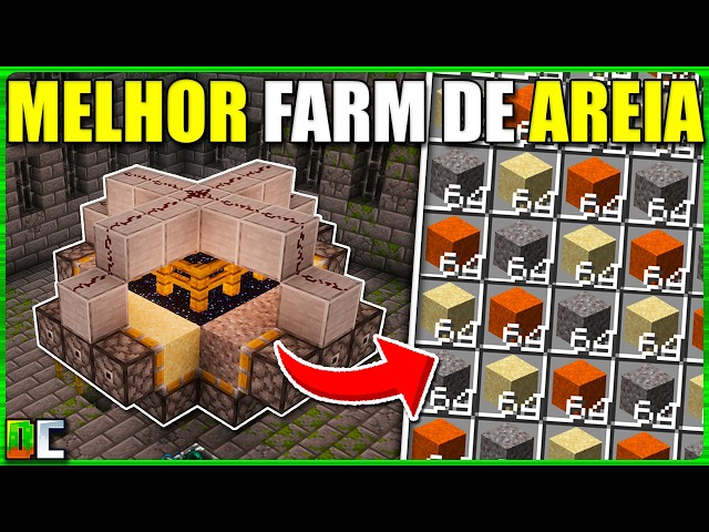 MELHOR FARM de AREIA, CASCALHO e PÓ de CONCRETO do Minecraft JAVA 1.21/26.1+! (108 MIL por HORA)