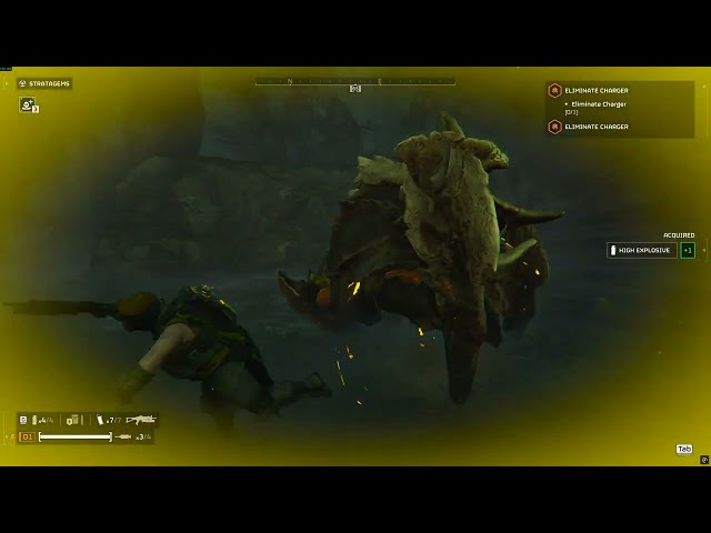 HELLDIVERS 2 charger melee