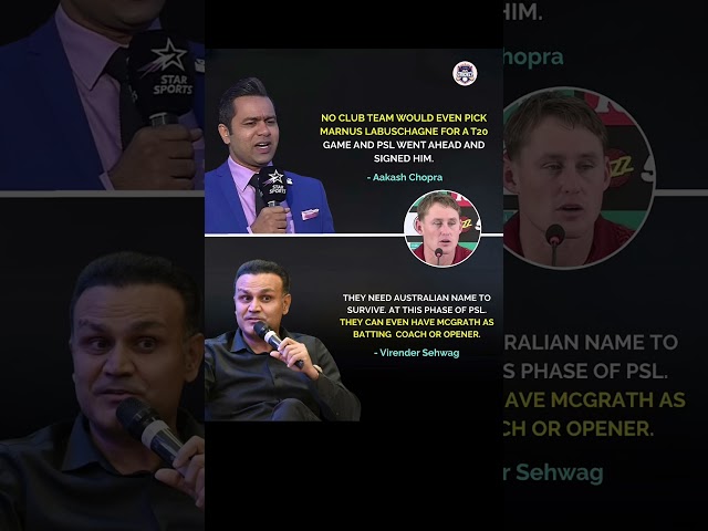 Aakash Chopra & Sehwag 🗣️ on pick Aussie test player in PSL 😊#marnuslabuschagne#psl
