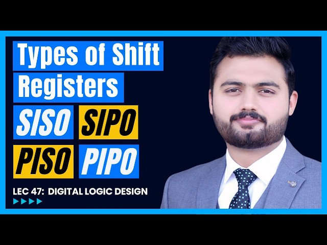 Types of Shift Registers | SISO SIPO PISO PIPO Explained