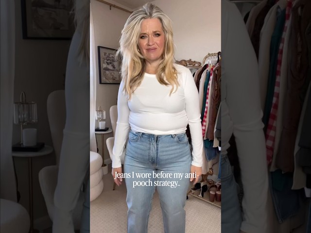 Anti-Pooch Jeans That Actually Work (Midlife Midsize Try-On)
