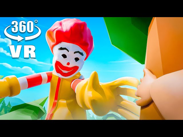 360° VR - GIANT MCDONALD'S CLOWN Hunts YOU in the Forest!
