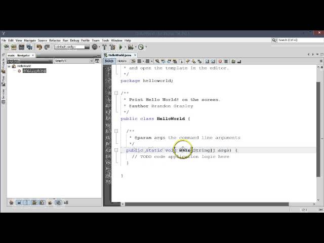 Hello World in Java using NetBeans