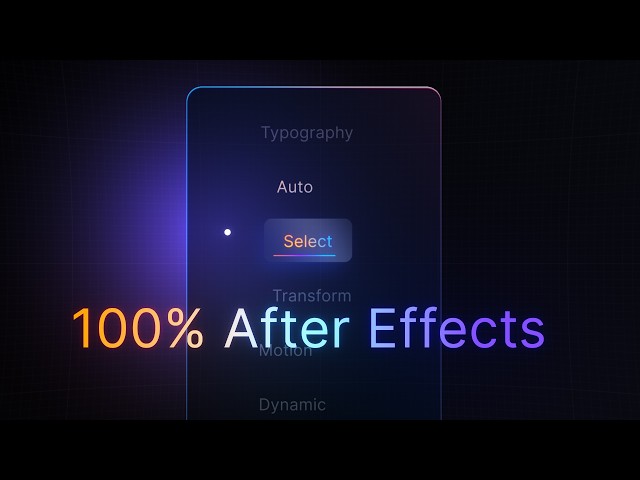 Interactive UI Text Animation in After Effects (No Keyframes)