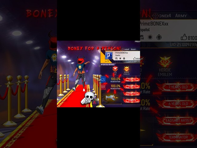 BONEX HEADSHOT RATE 🤯☠️ #freefire