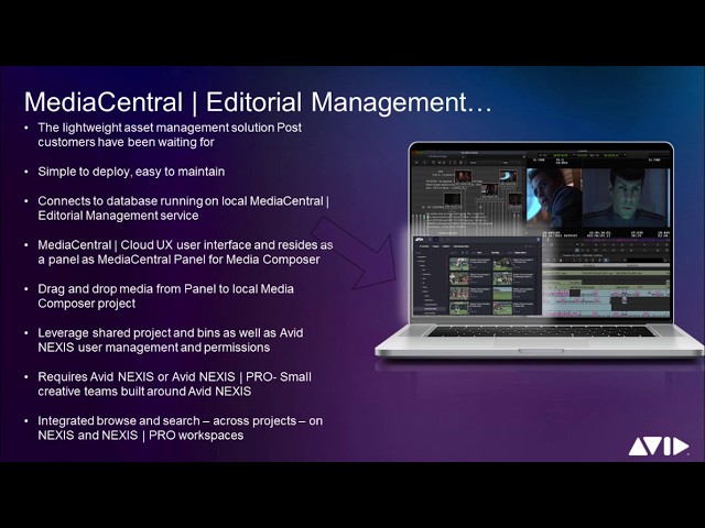 4 minute briefing - Editorial Management for Avid Media Composer workflows