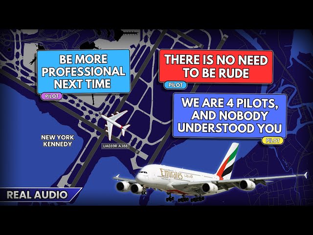 Emirates pilots ask JFK controller to be MORE PROFESSIONAL. Pilot argues with controller. Real ATC